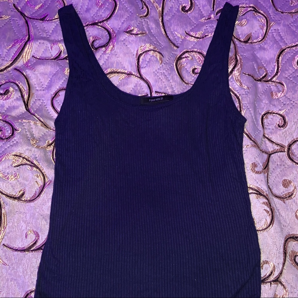 dark blue forever 21 tank top